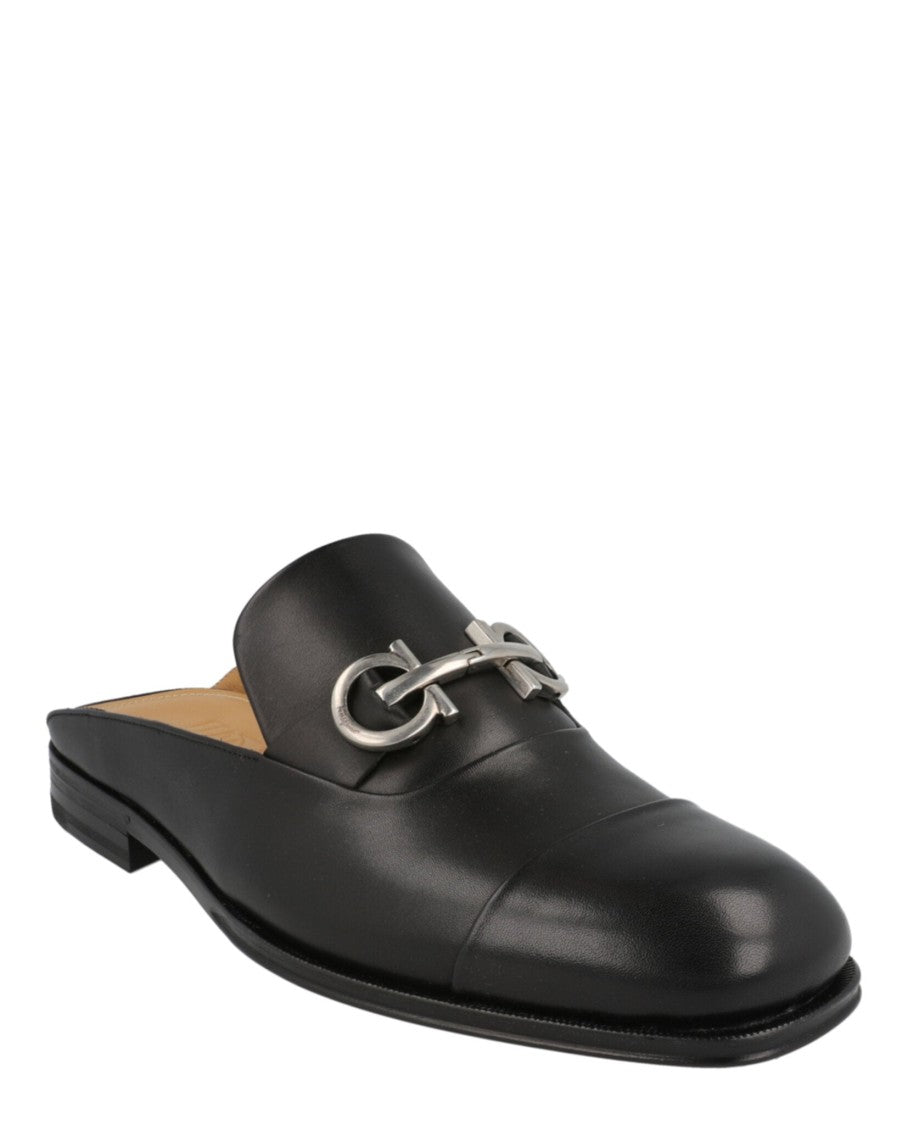 Ferragamo Gab Gancini Loafer Mules