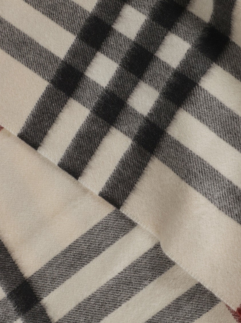 Burberry Check Pattern Cashmere Scarf