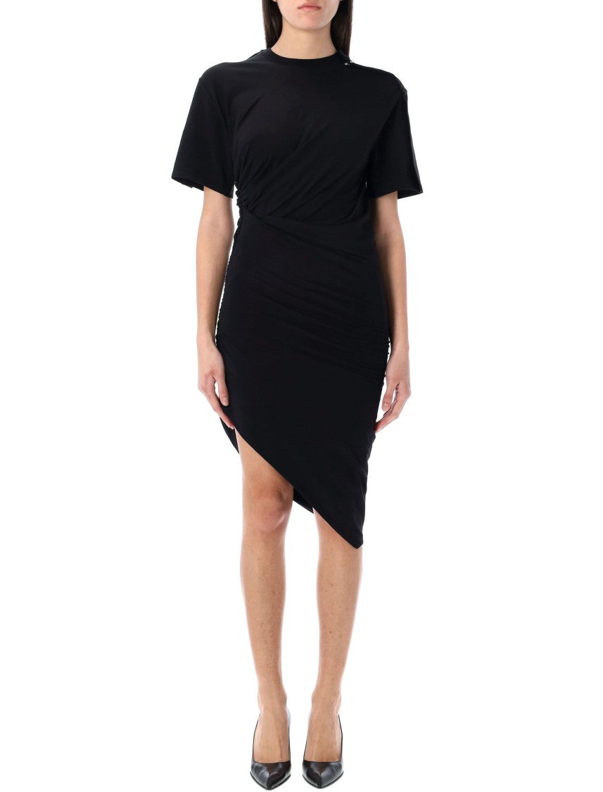 Mugler Tshirt Draped Mini Dress