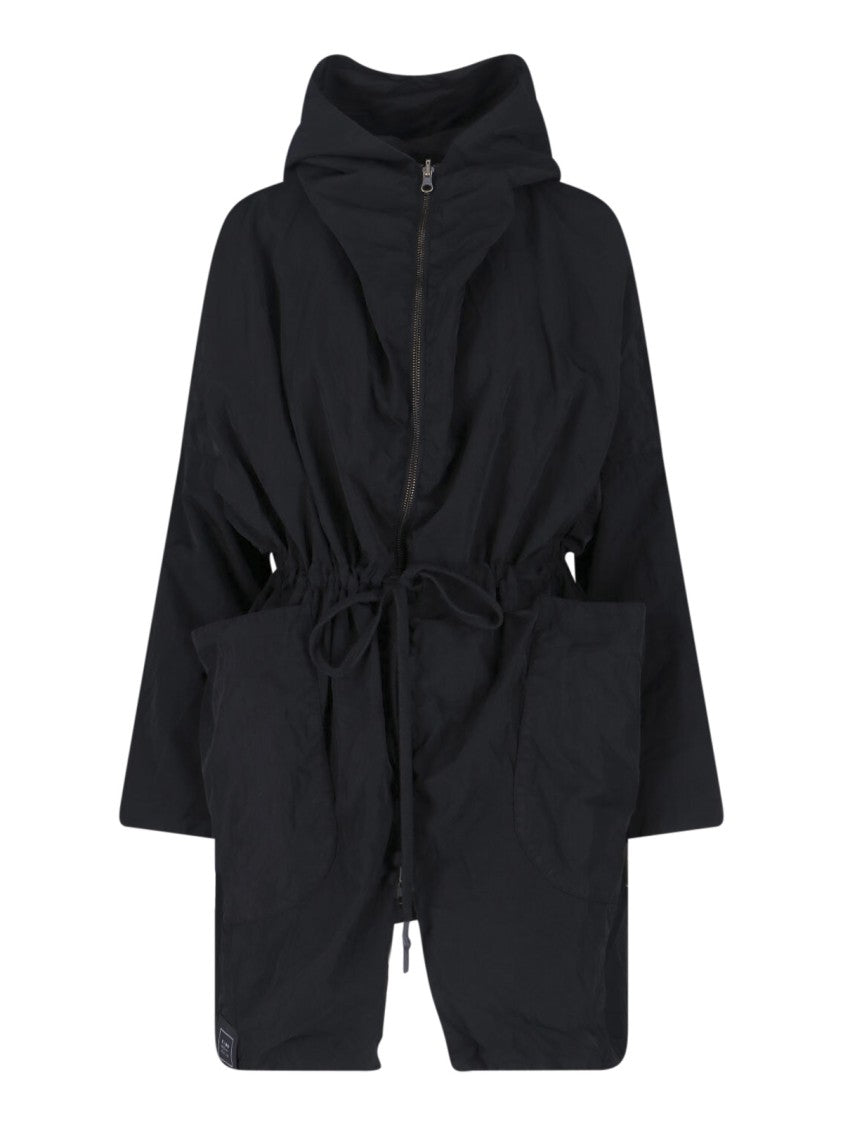 Kimono Rain Black No-Rain Waterproof Hooded Outerwear Parka