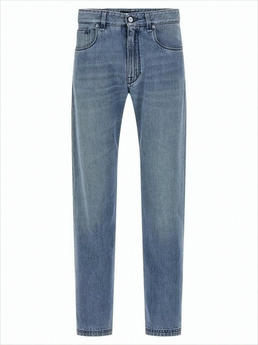 Fendi Classic Mid-Blue Straight-Leg Denim Pants
