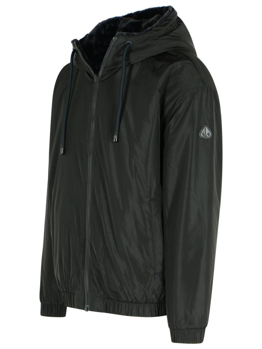 Moose Knuckles 'Border Bunny' Reversible Black Polyester Sweatshirt