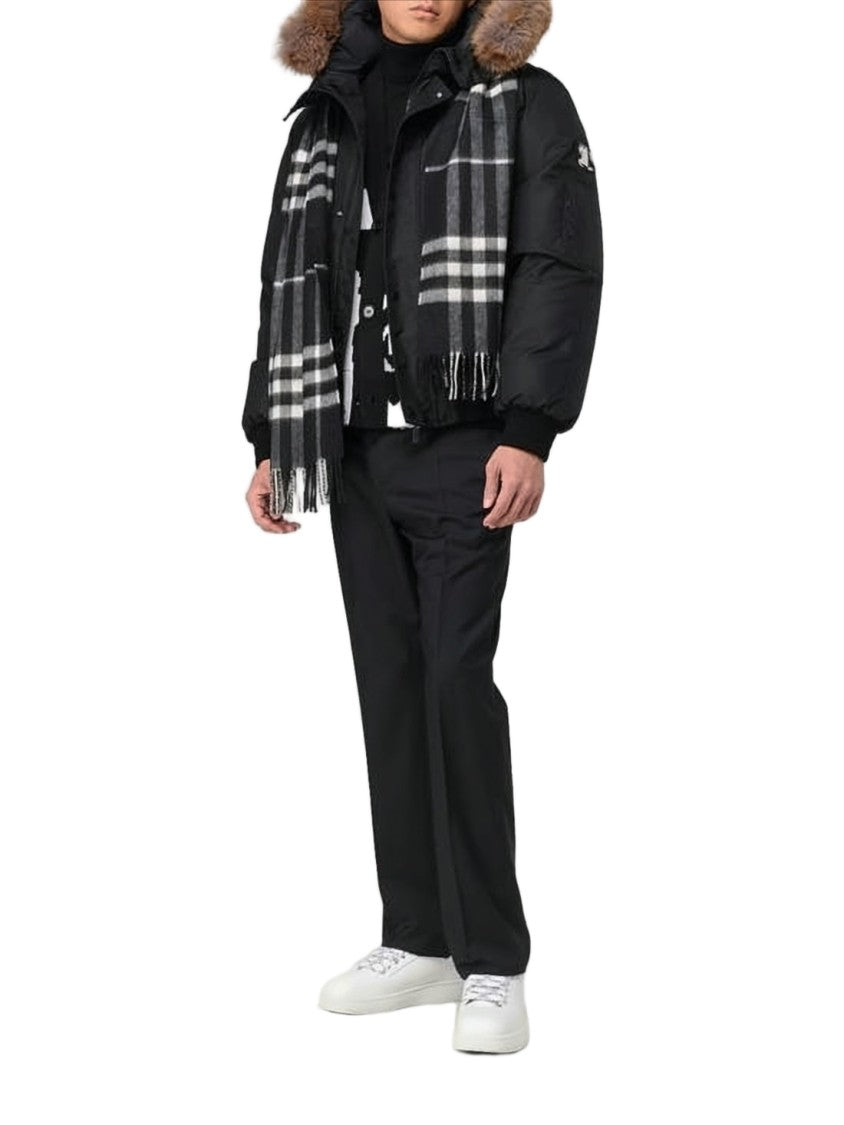 Burberry Insulated Black Padded Jacket With Fur-Trimmed Hood