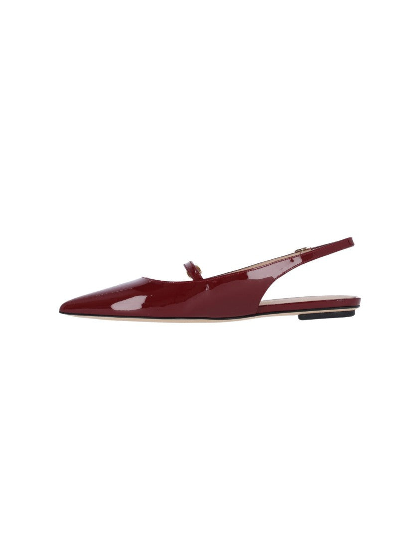Stuart Weitzman "Emilia" Slingback Mules – Bordeaux