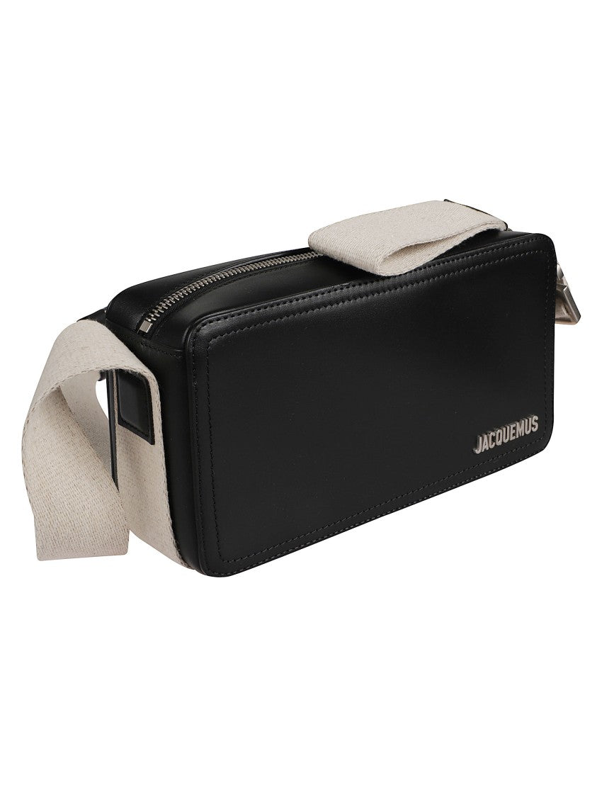Jacquemus Rectangular Black Leather Cuerda
