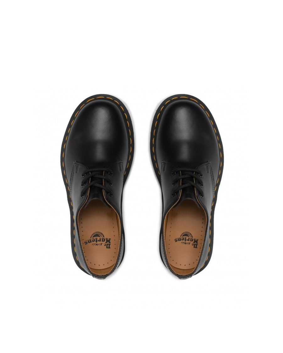 Dr. Martens Lace-Up Leather Shoes With Cushioned Sole And Signature Stitching