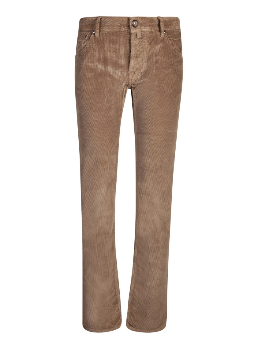 Jacob Cohen Beige Mid Rise Trousers