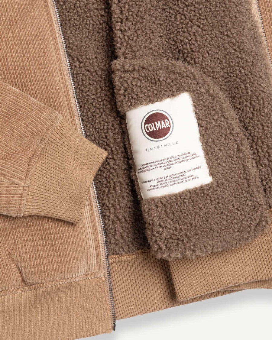 Colmar Corduroy Suede Contrast Plush Collar Jacket