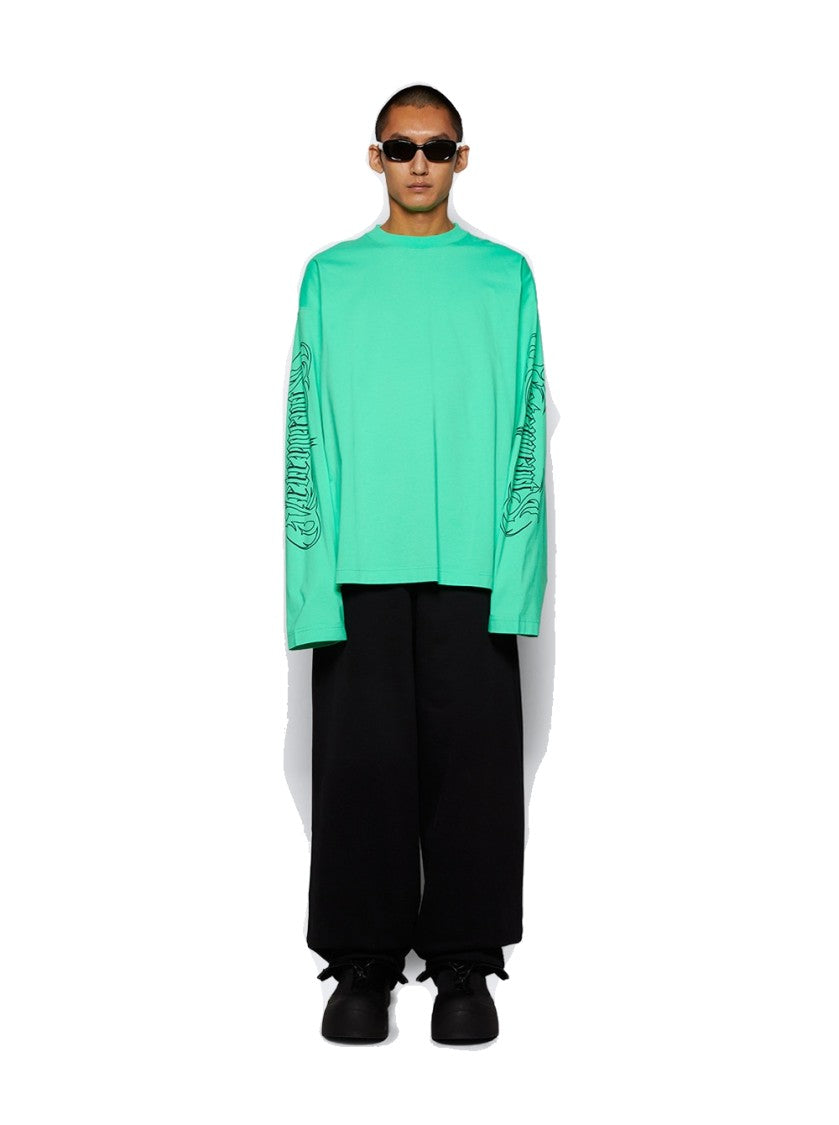 Vetements Printed Metal Longsleeve Tee Neon Green