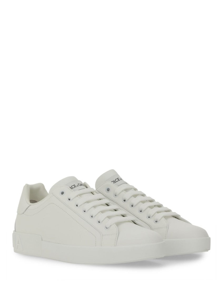Dolce & Gabbana Portofino Low-Top Smooth Leather Sneakers