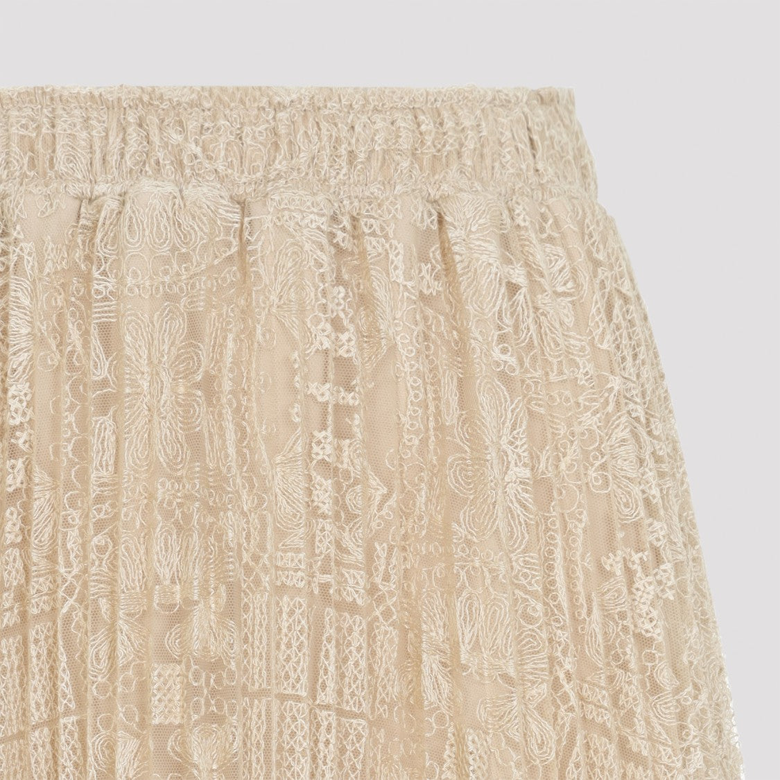 Ermanno Scervino Midi Skirt With Intricate Lace Overlay