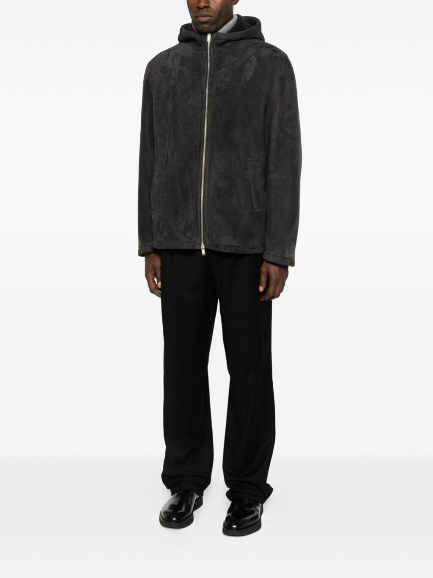 Lardini Giacche Grigio Lambskin Jacket