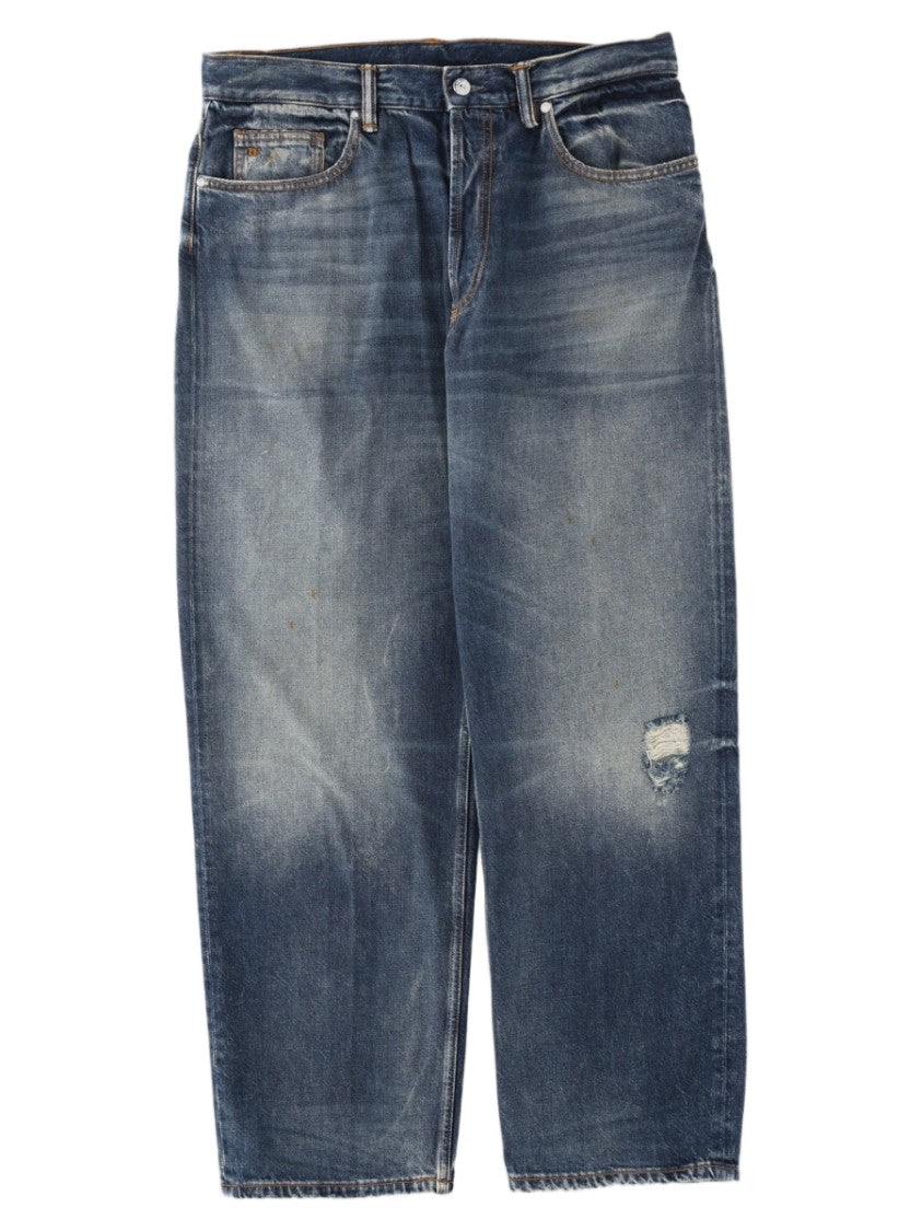 Nine In The Morning Distressed Faded Wash Cotton Denim Jeans