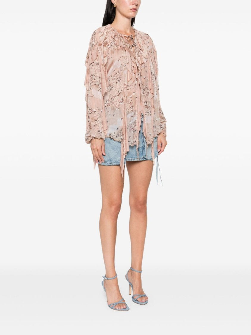 Diesel Long-Sleeved Top With Ruffled Detailing