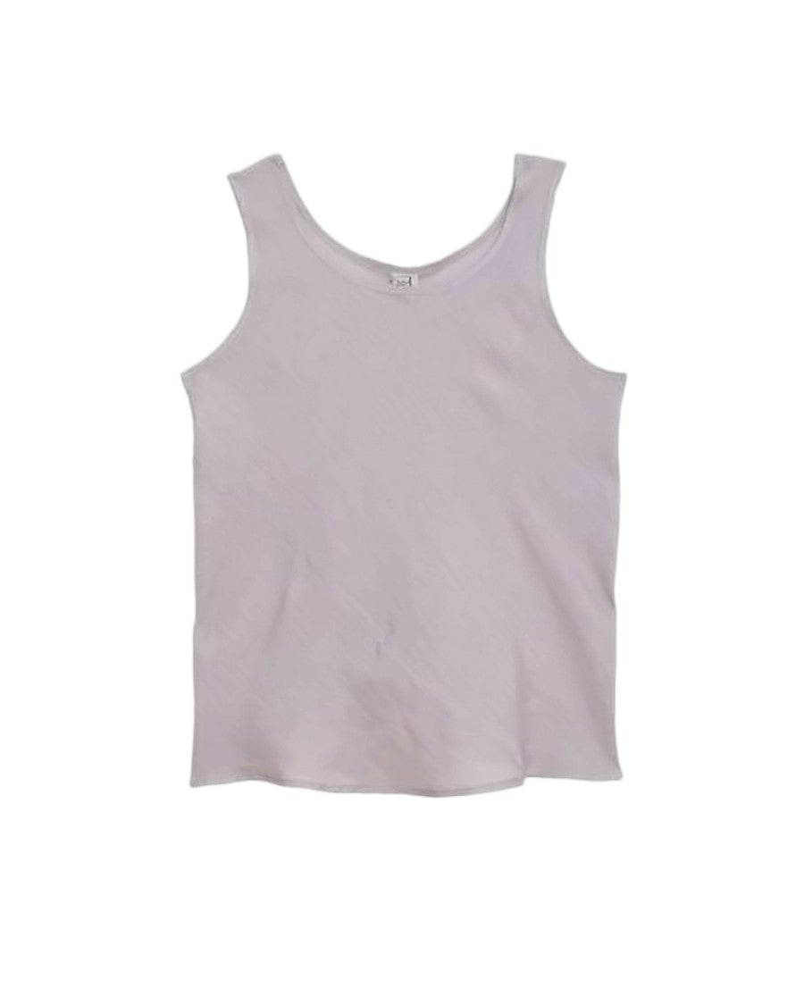 Baserange Sleeveless Linen Tank Top In Soft Lavender With Relaxed Fit