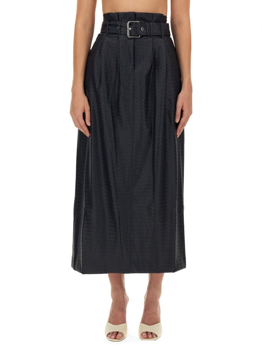 Rotate High-Waisted Braided Skirt With Structured Silhouette