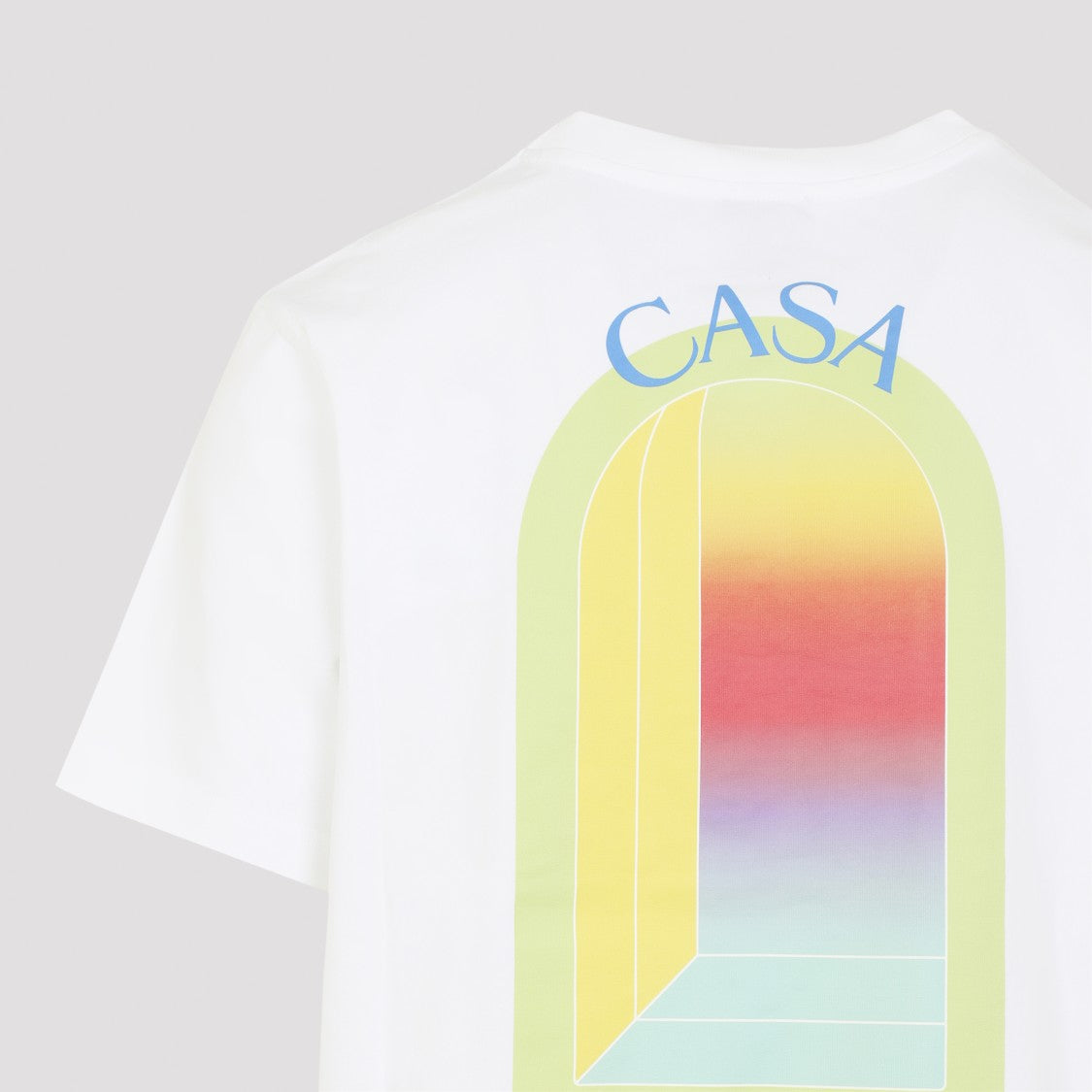 Casablanca Short-Sleeve Cotton T-Shirt With Gradient Arch Design