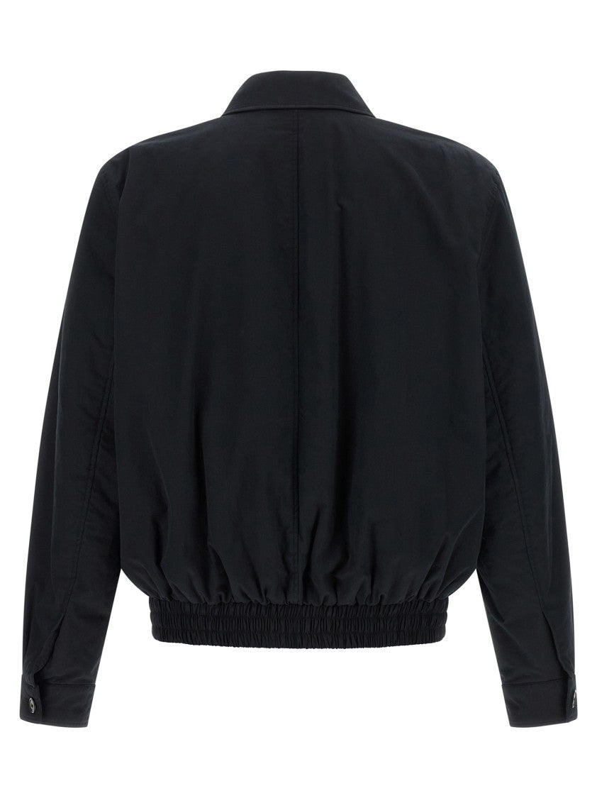 Saint Laurent 'Cassandre' Cotton Silk Logo Jacket