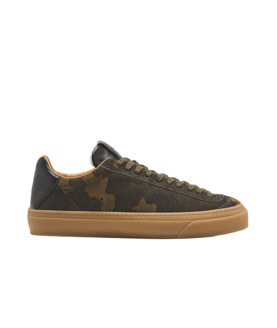 Aqua Alta Venice Camouflage Suede And Leather Sneakers