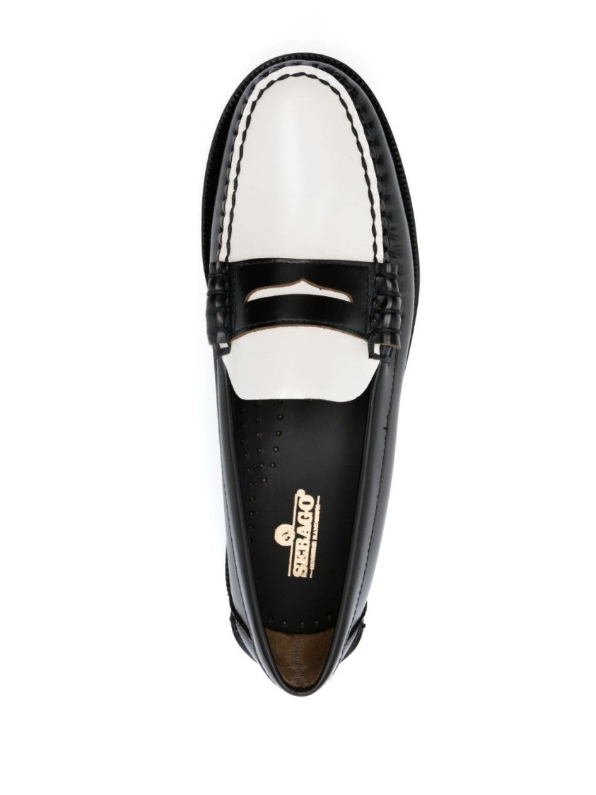 Sebago Loafer-Style Black Flat Shoes With Refined Stitching