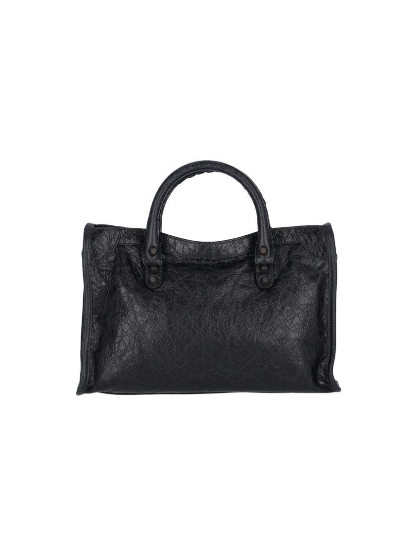 Balenciaga Black Le City Small Studded Bag