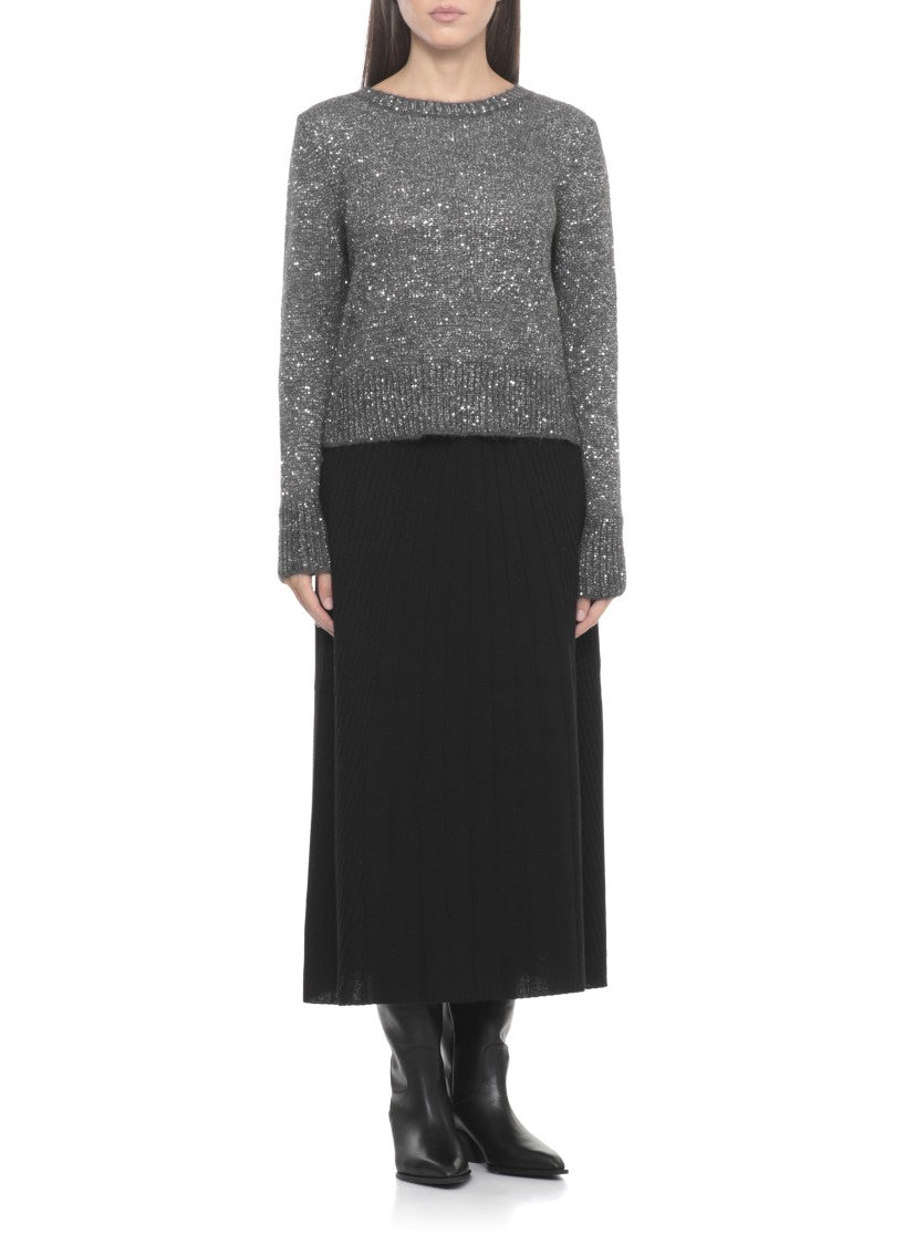 D. Exterior Grey Wool And Alpaca Sweater