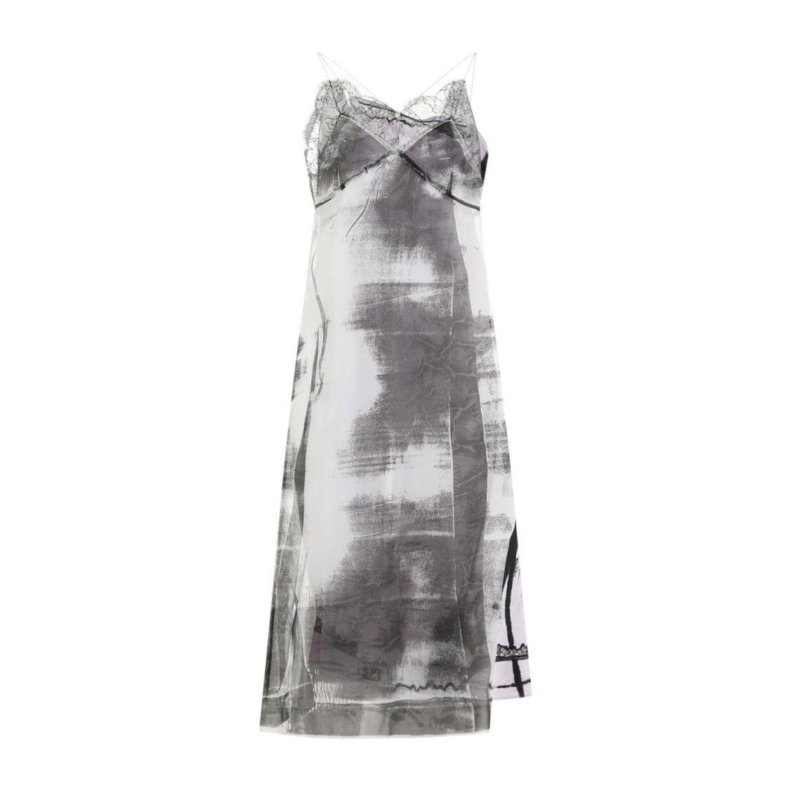 Maison Margiela Lilac Silk Midi Dress