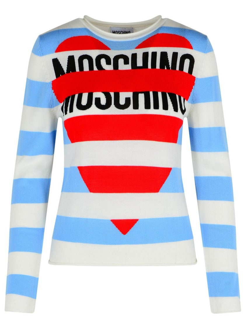 Moschino Jeans Multicolor Virgin Wool Sweater