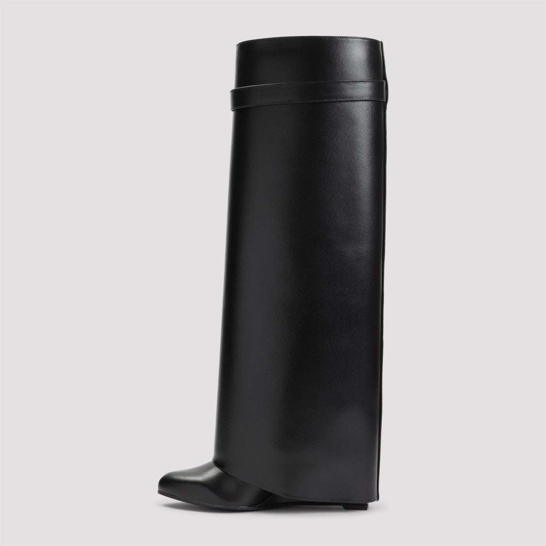 Givenchy Black Calf Leather Shark Lock Pant 90 Ankle Boots