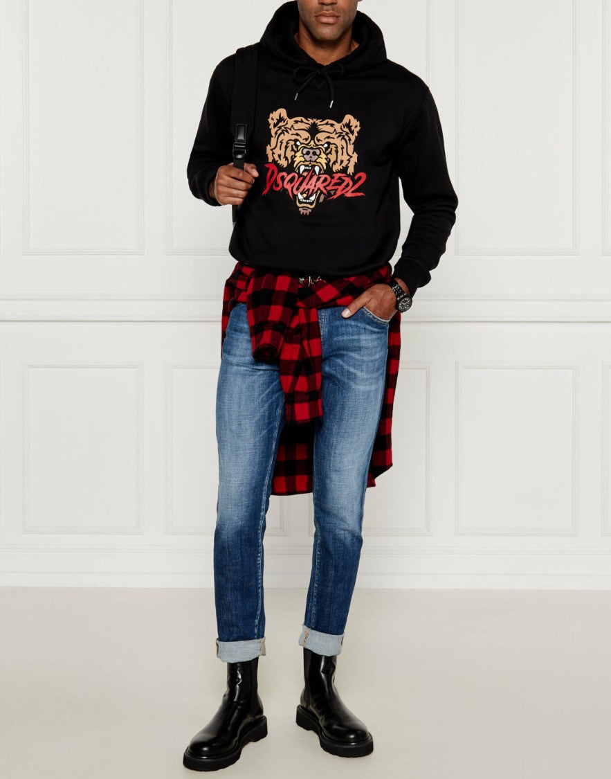 Dsquared2 Angry Bear Logo Cool Fit Hoodie