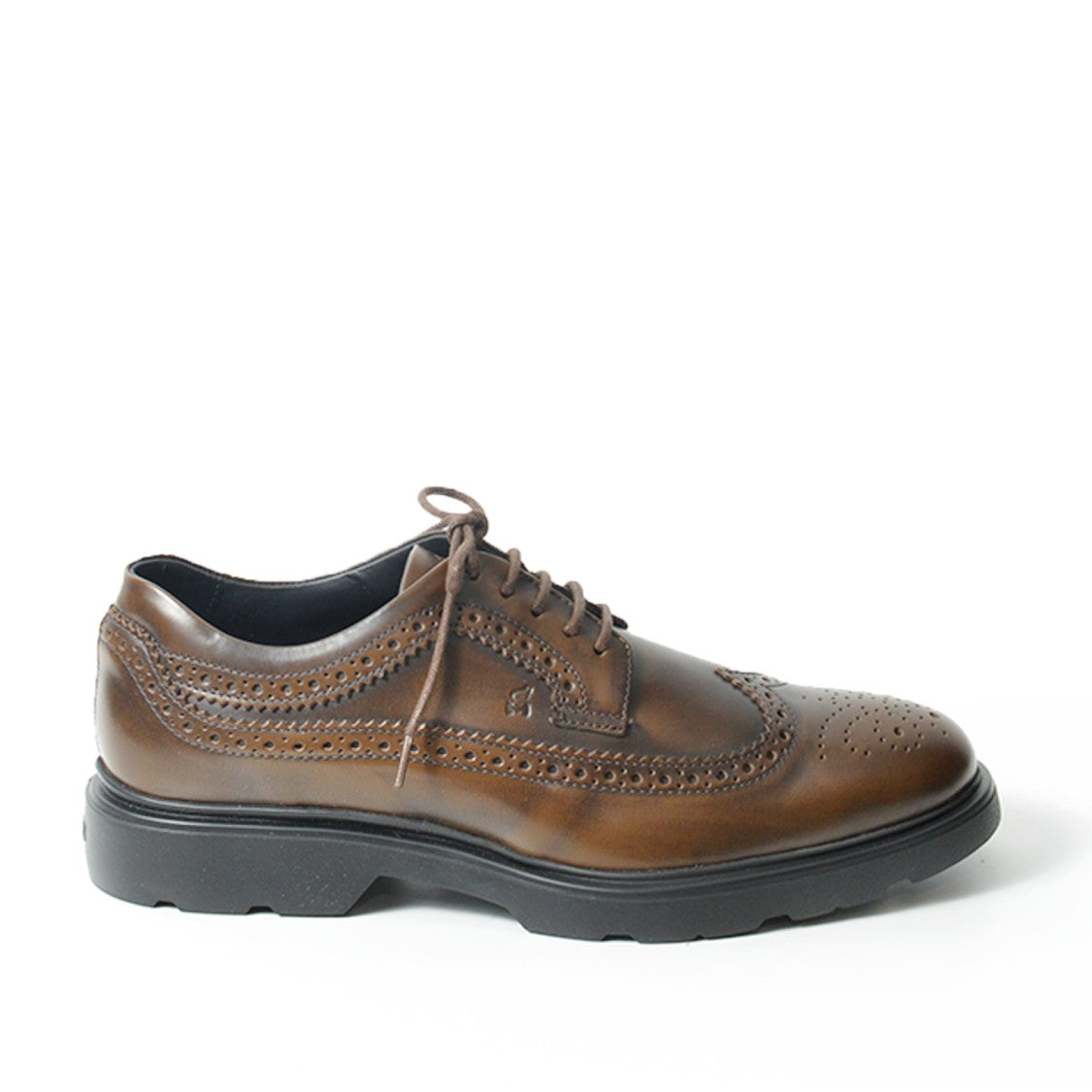 Hogan Brown Leather Derby Shoes