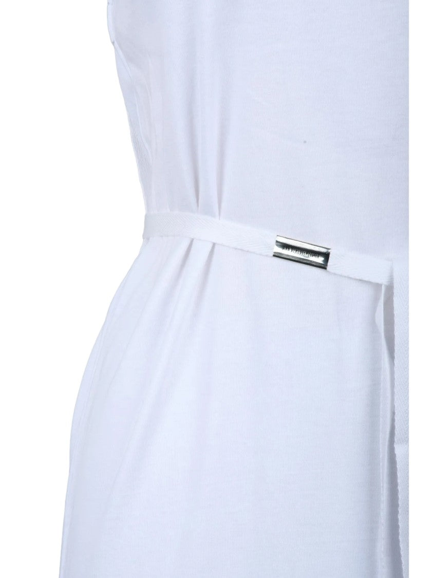 Ann Demeulemeester White Deconstructed Minimalist Cotton Maxi Dress