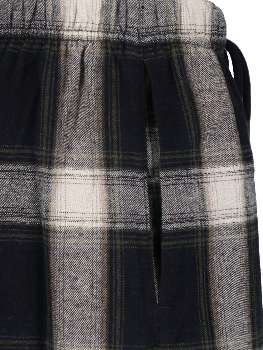 Fear Of God Essentials Graphite Plaid Cotton Wide-Leg Pants