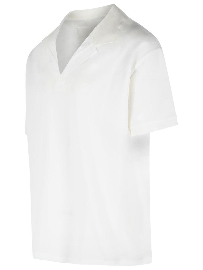 Maison Margiela White Cotton Polo Shirt