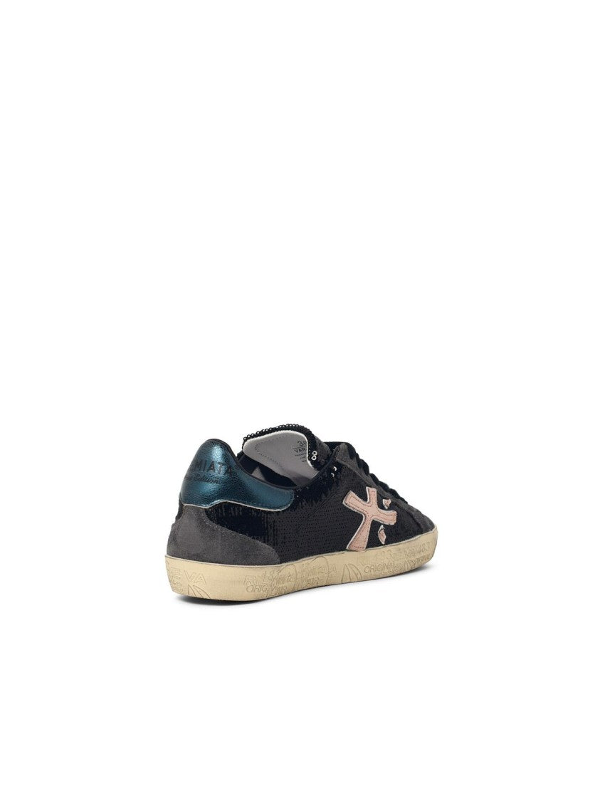 Premiata Black Stevend Leather Sneakers