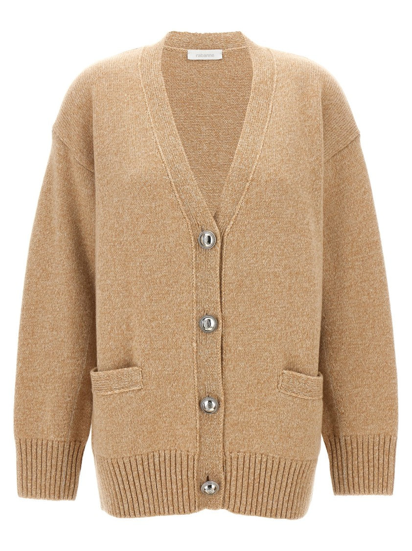 Paco Rabanne Logo Button Cardigan