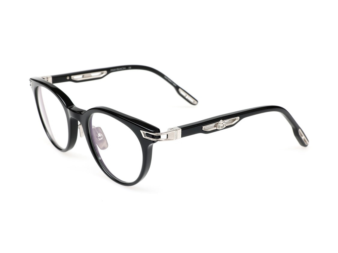 Maybach Silver The Serenity Ii Glossy Round Eyeglasses