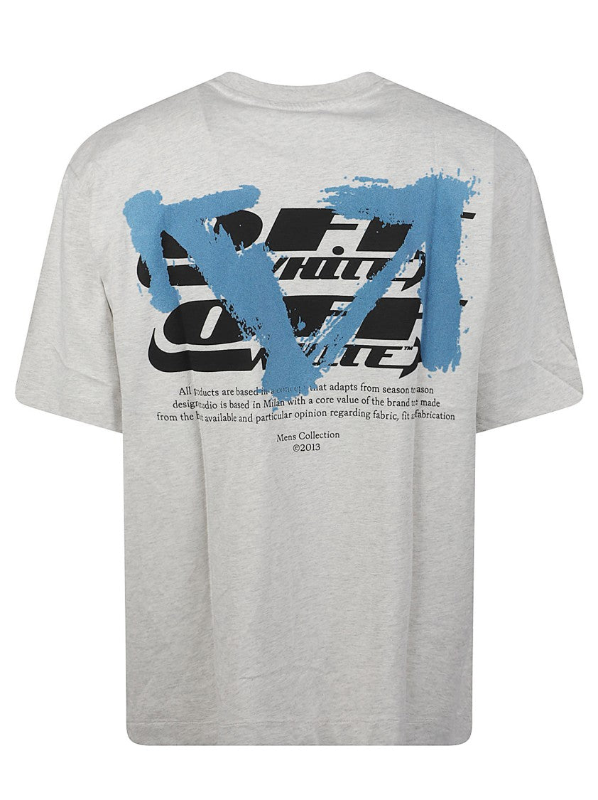 Off-White Blue Half Arrow Cotton T-Shirt