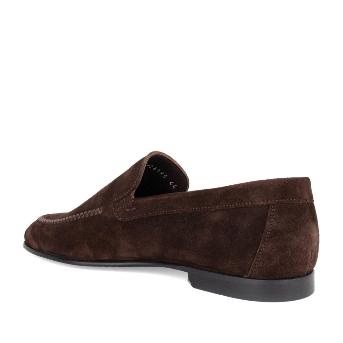 John Harrison Brown Suede Braided Detail Loafers