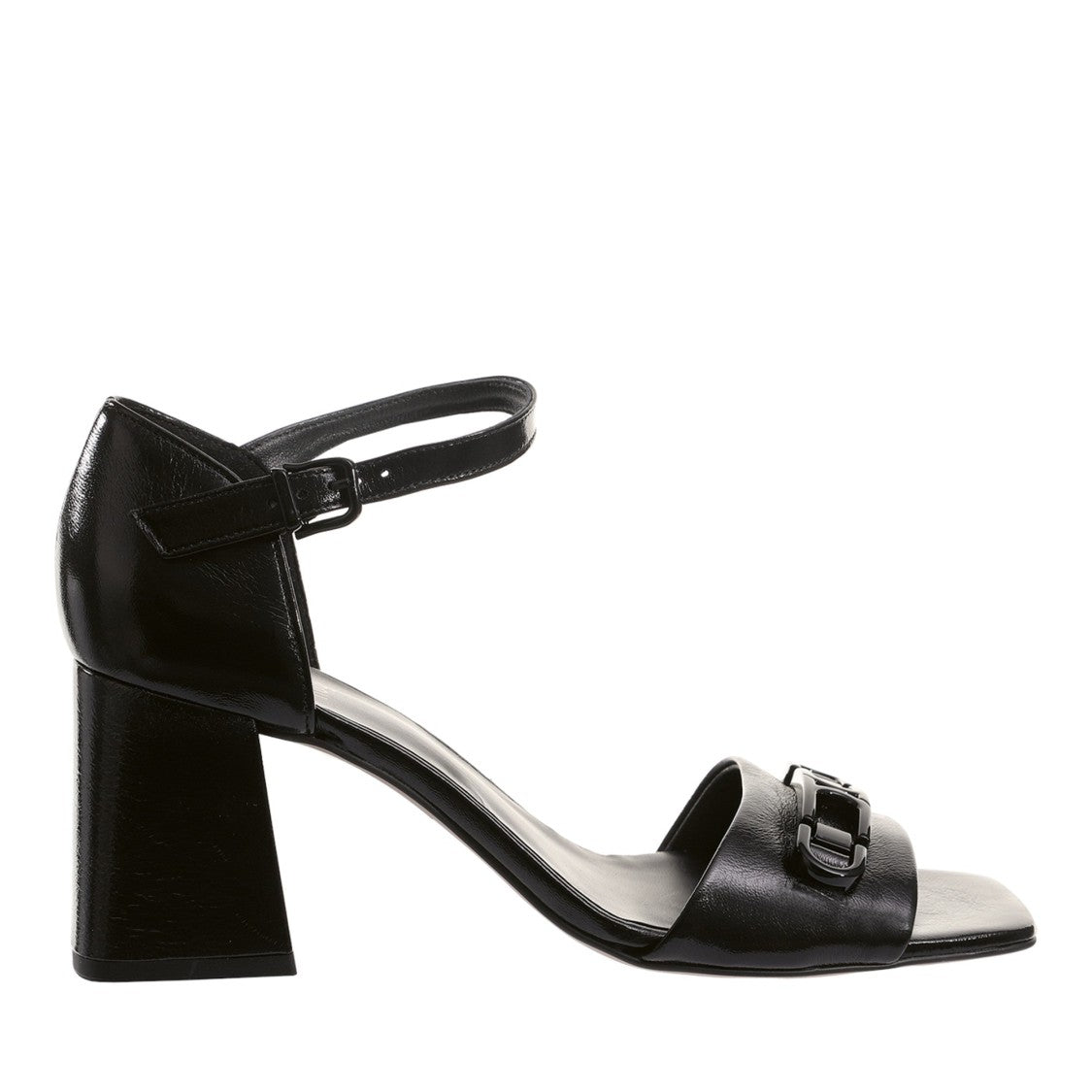 Högl Black Charlotta Block Heel Leather Sandals