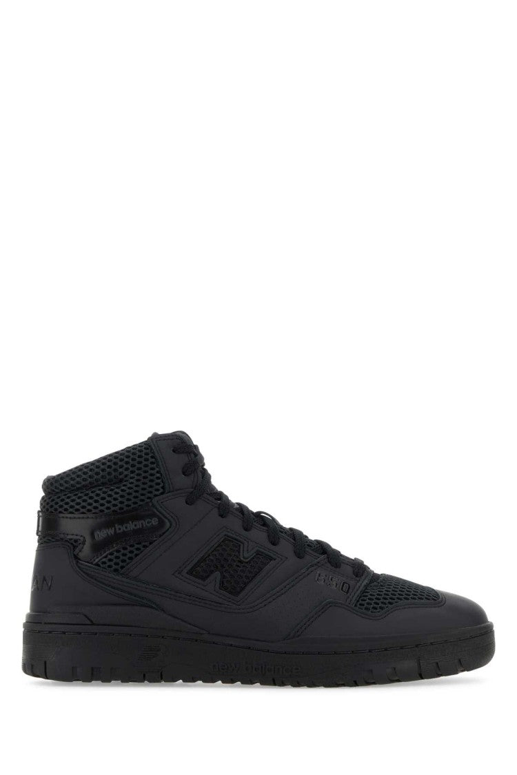 Junya Watanabe Black Leather And Mesh Bb650 Sneakers