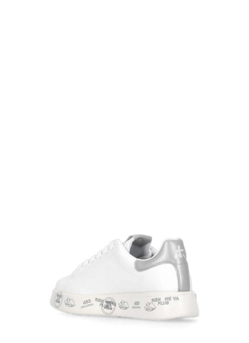 Premiata White Belle 7447 Leather Sneakers