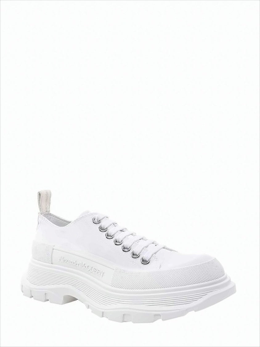 Alexander Mcqueen Low-Top Canvas Sneakers With Rubber Sole