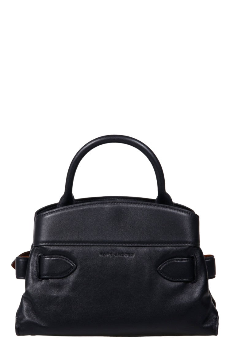 Marc Jacobs Black The Small Satchel Double-Compartment Leather Shoulder Bag