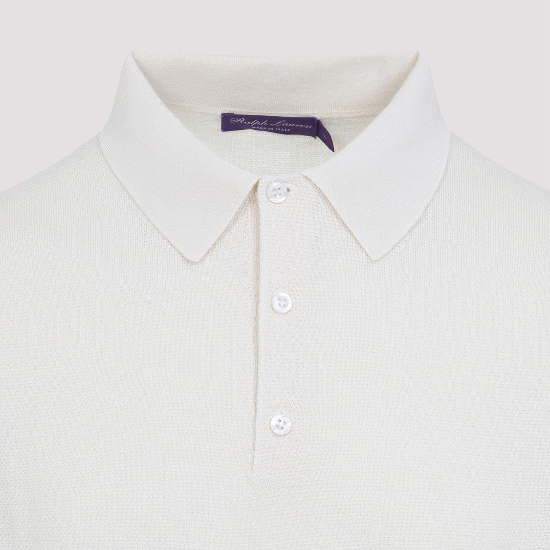 Ralph Lauren X Purple Label Silk-Cotton Blend Sweater With Polo Collar