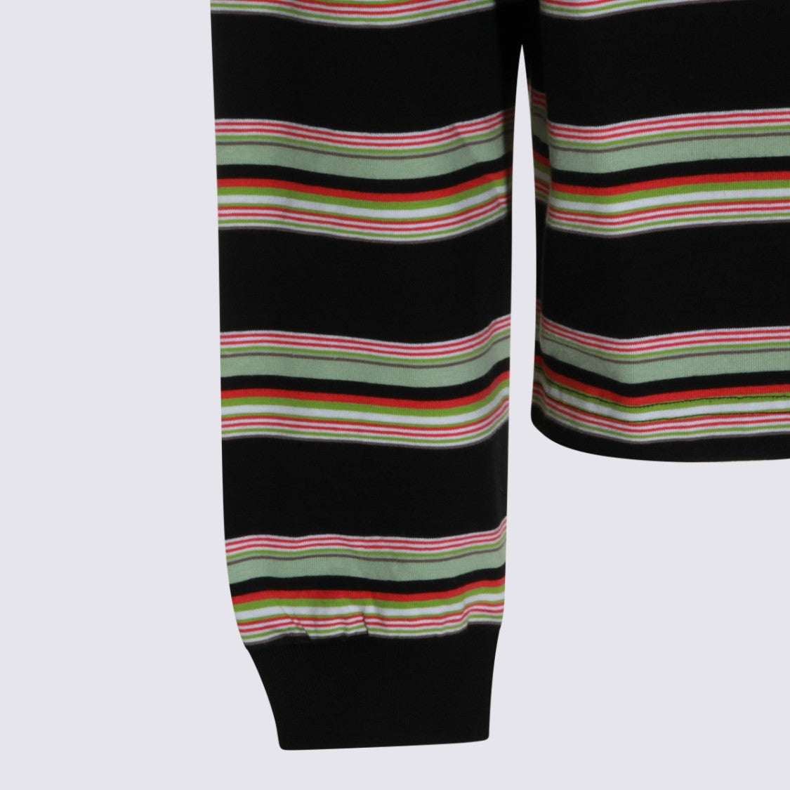 Marni Striped Long-Sleeve Polo Shirt With Classic Collar