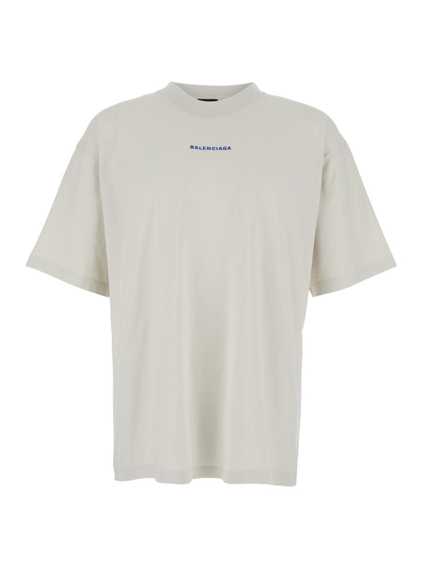 Balenciaga White Crewneck T-Shirt