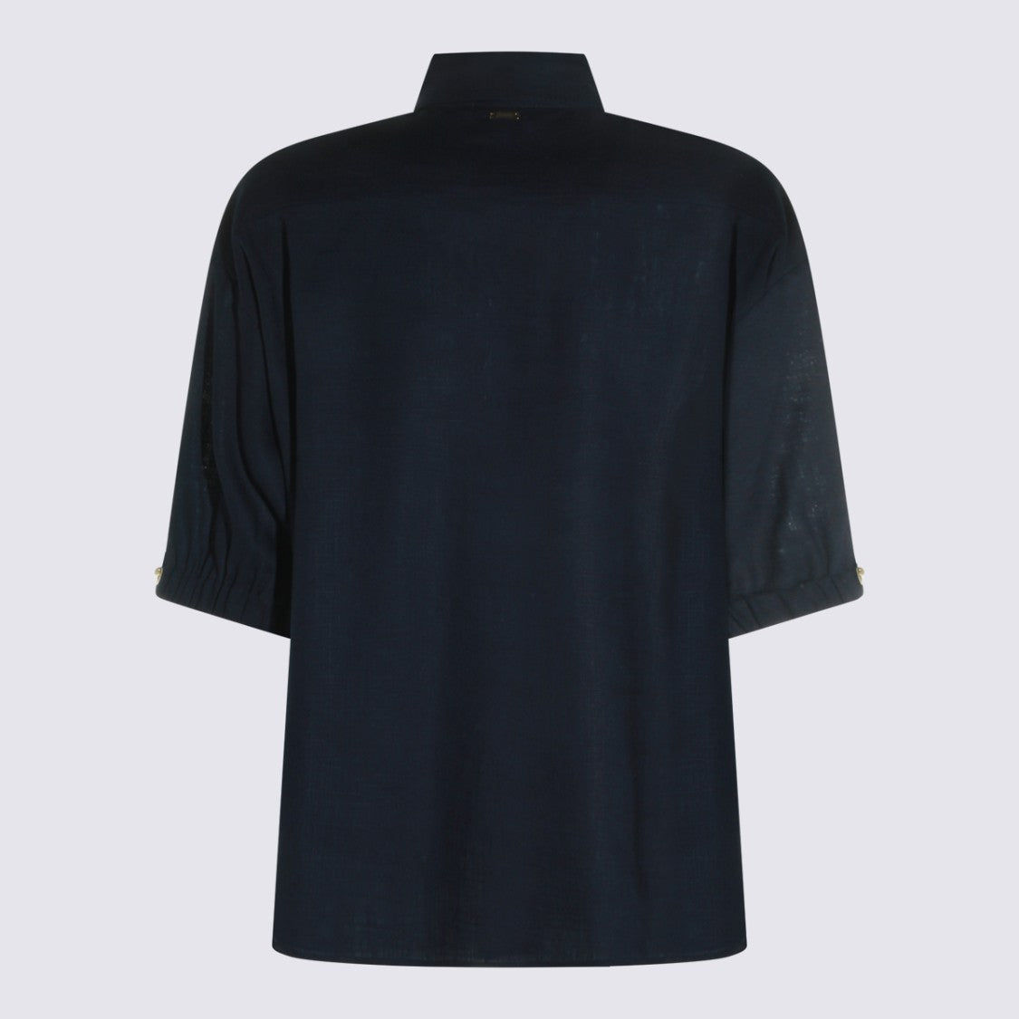 Herno Classic Navy Shirt With Elbow-Length Sleeves