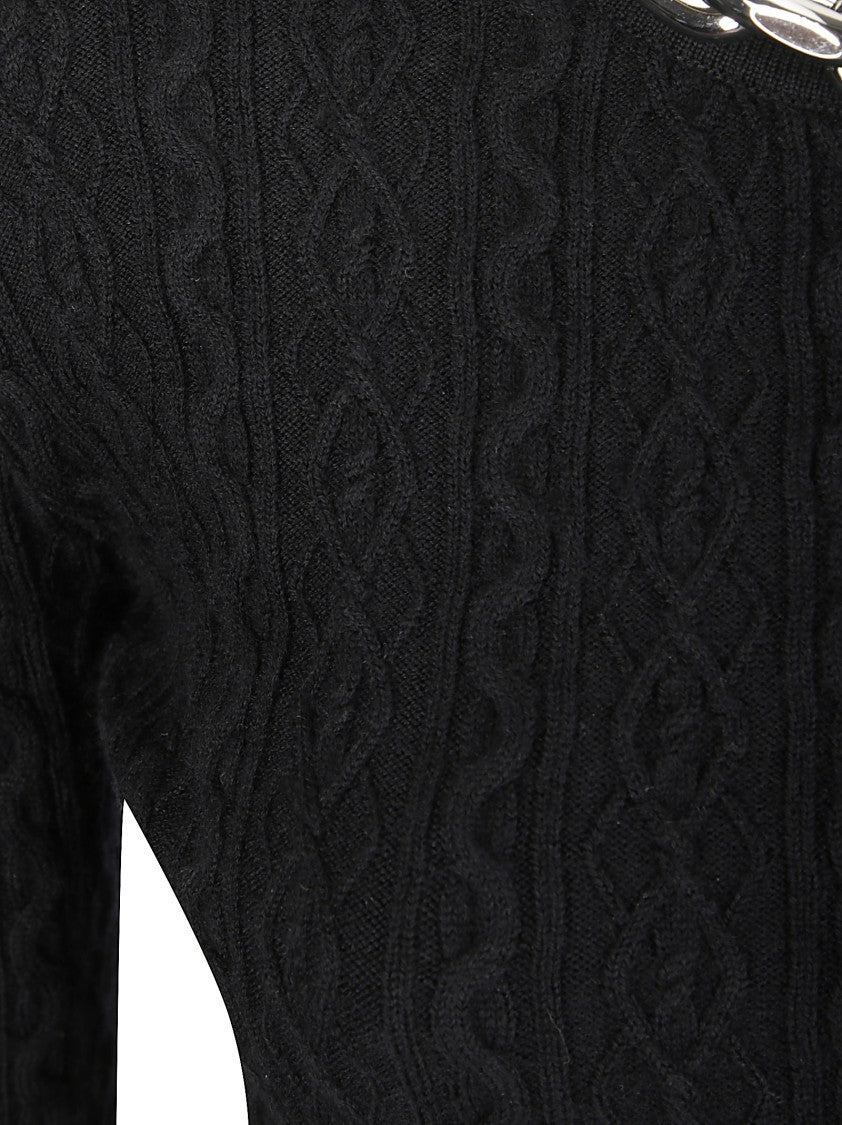 Paco Rabanne Fitted Long-Sleeve Top With Textured Knit