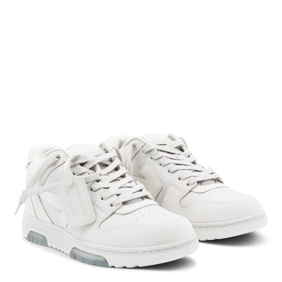Off-White White Chunky Sneakers With Black And Orange Accents